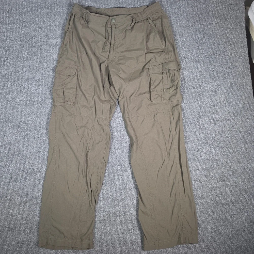 The North Face Mens Cargo Hiking Pants 36 Regular Brown Nylon Ripstop Outdoor